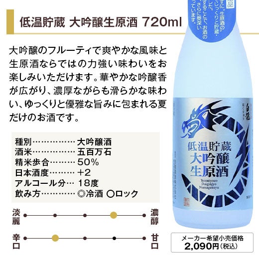 白龍 夏の飲みくらべ720ml 4本組 |日本酒・地酒の通販 | 飲み比べ